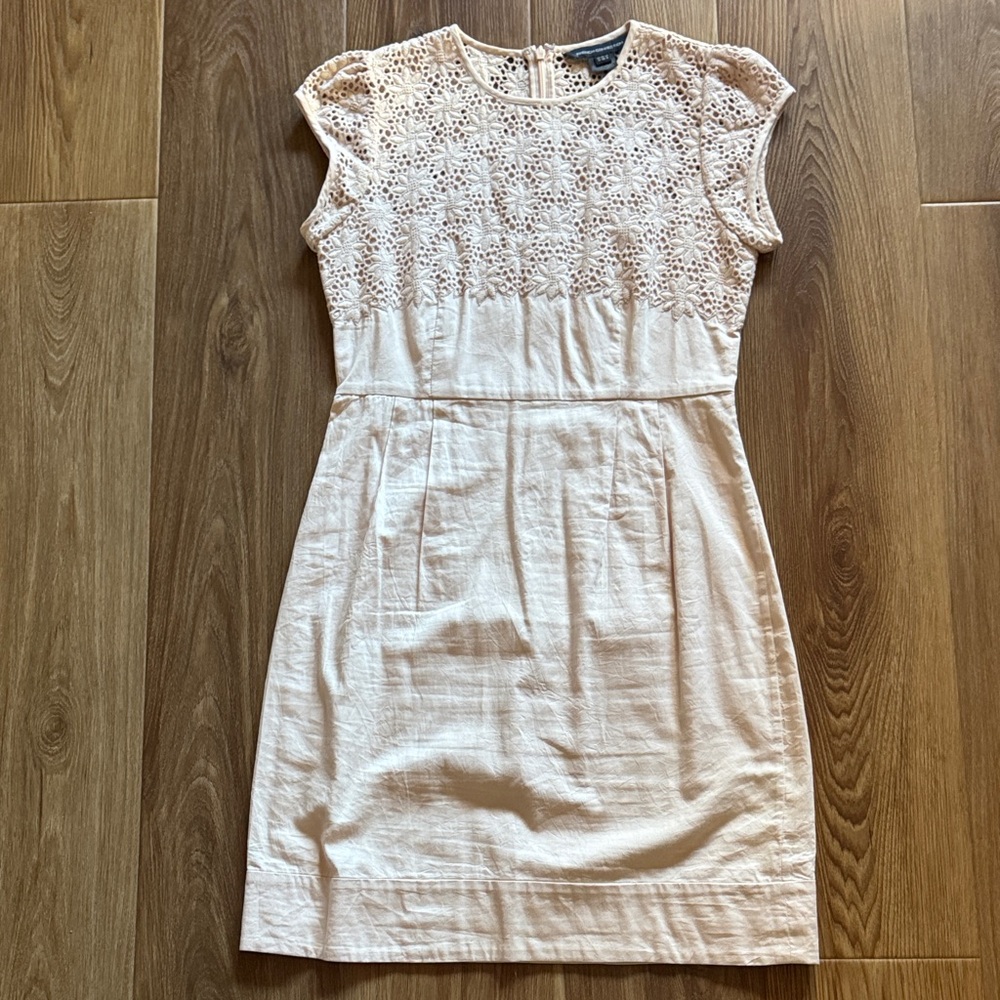 French Connection Elegant Pink Lace Dress
